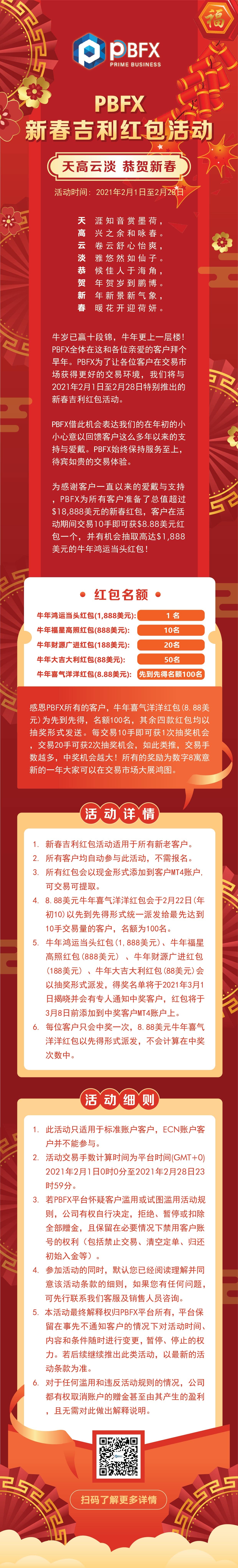 PBFX 新春吉利红包活动 (已结束）