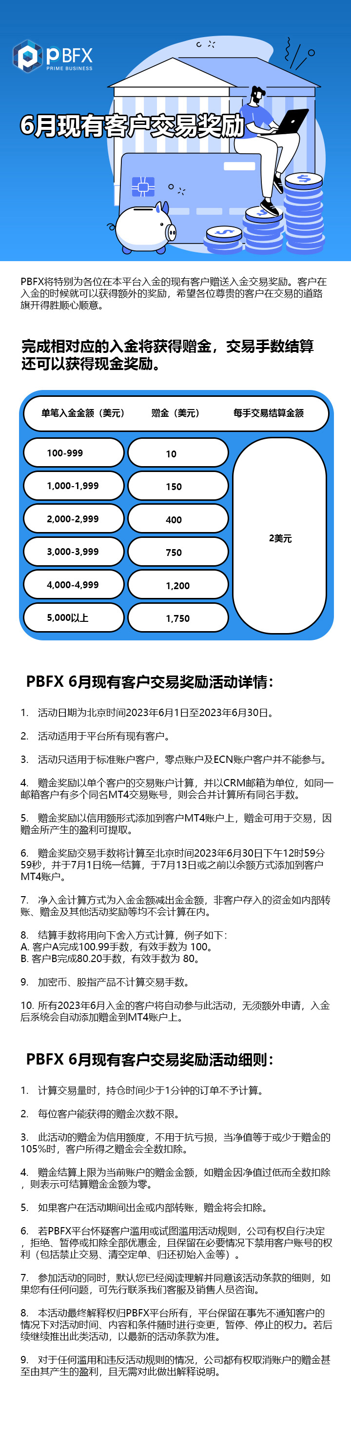 PBFX 6月現有客戶活動